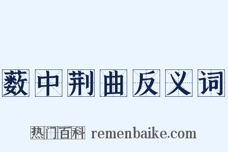 薮中荆曲反义词是什么意思的图片